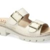 Mobils Ergonomic Mephisto Mules Femme – Modèle Alba Blanc Cassé