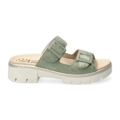 Mobils Ergonomic Mephisto Mules Femme – Modèle Alba Vert Amande -Chaussure Soldes alba208126204