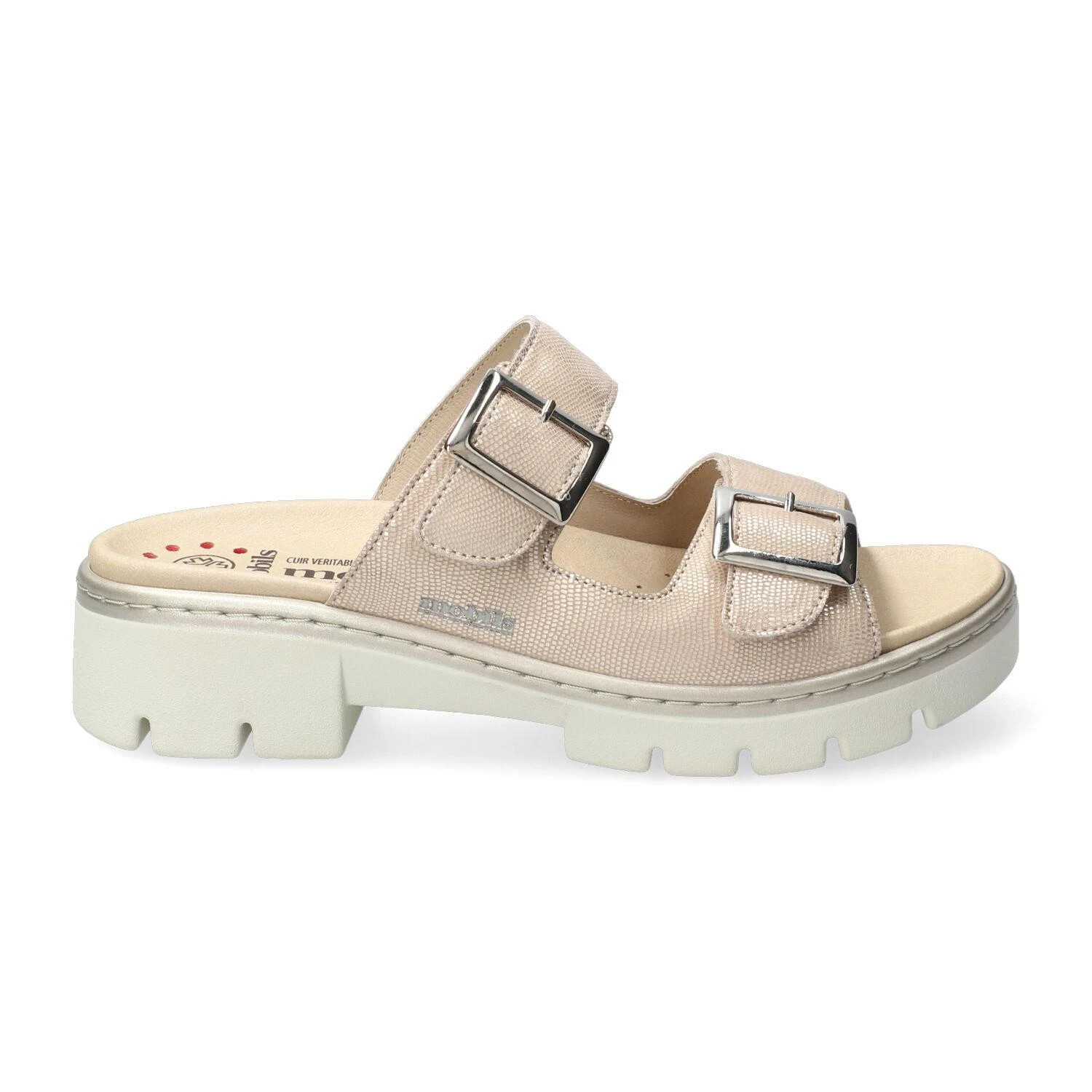 Mobils Ergonomic Mephisto Mules Femme – Modèle Alba Or 3 Mobils Ergonomic Mephisto Mules Femme – Modèle Alba Or – Image 3