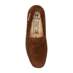 Mephisto-shop Mocassins Homme – Modèle Algoras Brun Moyen -Chaussure Soldes algoras209858n202