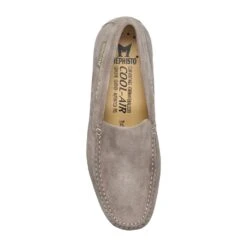Mephisto-shop Mocassins Homme – Modèle Algoras Nubuck Gris Clair -Chaussure Soldes algoras209860202