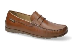Mephisto-shop Mocassins Homme – Modèle Alyon Cuir Lisse Brun Moyen
