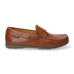 Mephisto-shop Mocassins Homme – Modèle Alyon Cuir Lisse Brun Moyen -Chaussure Soldes alyon2038111204