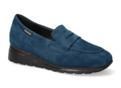 Mobils Ergonomic Mephisto Mocassins Femme – Modèle Elyna Bleu Cobalt