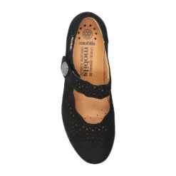 Mobils Ergonomic Mephisto Ballerines Femme – Modèle Fabienne Nubuck Noir -Chaussure Soldes fabienne206900203