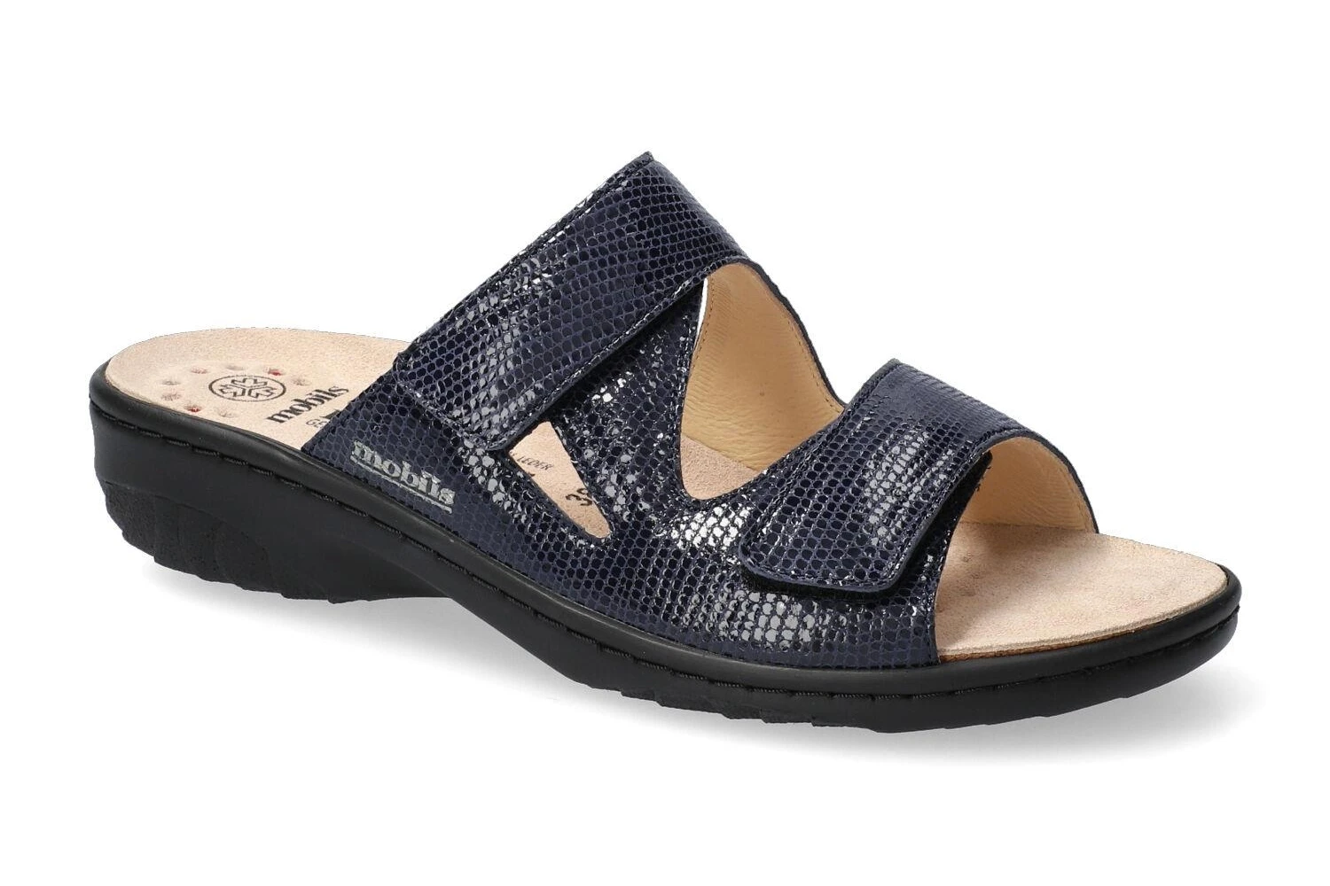 Mobils Ergonomic Mephisto Mules Femme – Modèle Geva Marine 1 Mobils Ergonomic Mephisto Mules Femme – Modèle Geva Marine