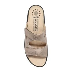 Mobils Ergonomic Mephisto Mules Femme – Modèle Geva Taupe Clair -Chaussure Soldes geva208118202