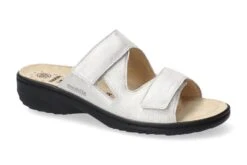 Mobils Ergonomic Mephisto Chaussons Femme – Modèle Geva Irisé Blanc