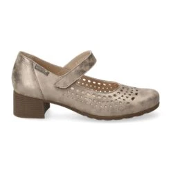 Mephisto-shop Ballerines Femme – Modèle Gilia Perf Taupe Foncé -Chaussure Soldes gilia202765204