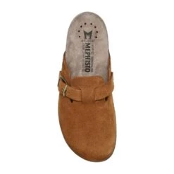 Mephisto-shop Chaussons Femme – Modèle HALINA Nubuck Tobacco -Chaussure Soldes halina2062844202