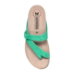 Mephisto-shop Passe Orteil Femme – Modèle Helen Nubuck Vert -Chaussure Soldes helen2062828202