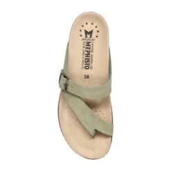 Mephisto-shop Passe Orteil Femme – Modèle Helen Nubuck Kaki Clair -Chaussure Soldes helen2062892202