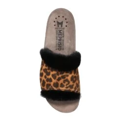 Mephisto-shop Chaussons Femme – Modèle Hemeline Brun Moyen -Chaussure Soldes hemeline20leopardino202475820brown203