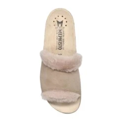 Mephisto-shop Chaussons Femme – Modèle Hemeline Taupe Clair -Chaussure Soldes hemeline20velcalf20premium201221820light20taupe203