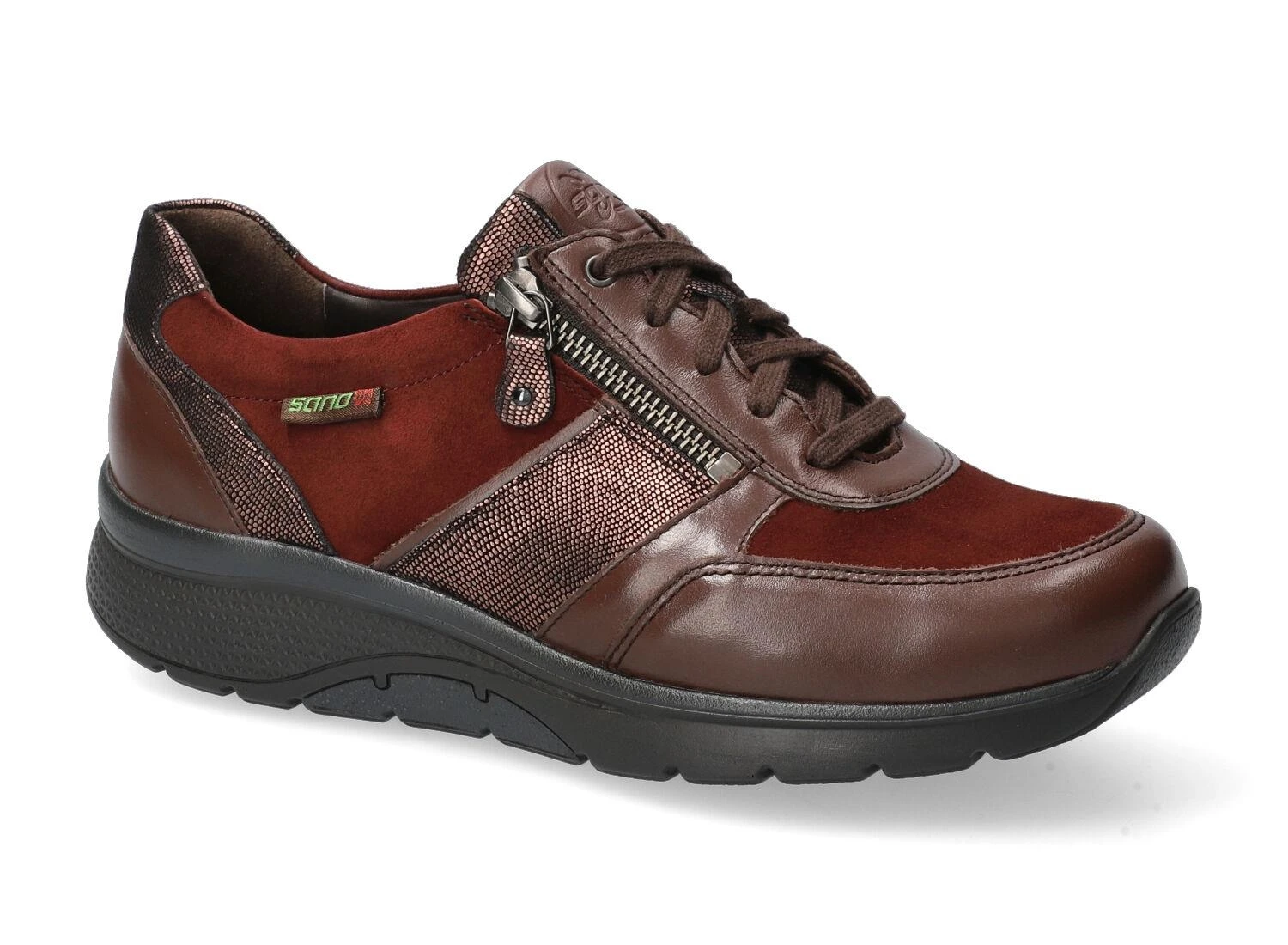 Sano By Mephisto Lacets Femme – Modèle Izae Marron 1 Sano By Mephisto Lacets Femme – Modèle Izae Marron