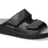 Mobils Ergonomic Mephisto Chaussons Homme – Modèle James Cuir Texturé Noir