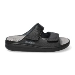 Mobils Ergonomic Mephisto Chaussons Homme – Modèle James Cuir Texturé Noir -Chaussure Soldes james20714204