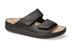Mobils Ergonomic Mephisto Chaussons Homme – Modèle James Cuir Texturé Brun Foncé