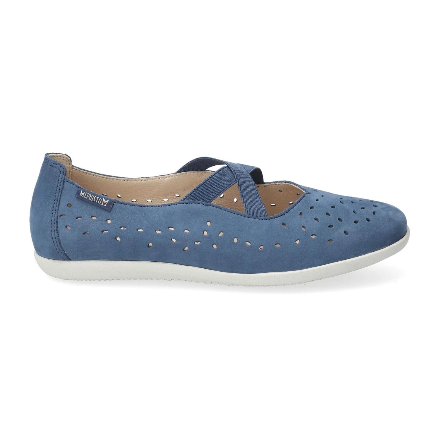 Mephisto-shop Ballerines Femme – Modèle Karla Perf Bleu Jean 3 Mephisto-shop Ballerines Femme – Modèle Karla Perf Bleu Jean – Image 3