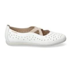 Mephisto-shop Ballerines Femme – Modèle Karla Perf Blanc -Chaussure Soldes karla20perf209930n204