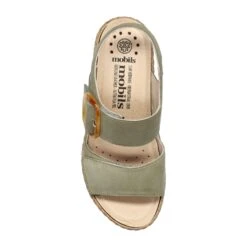 Mobils Ergonomic Mephisto Sandales Femme – Modèle Nasma Kaki Clair -Chaussure Soldes nasma2012292202