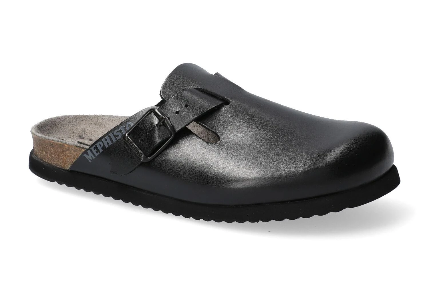 Mephisto-shop Chaussons Homme – Modèle Nathan Cuir Noir 1 Mephisto-shop Chaussons Homme – Modèle Nathan Cuir Noir