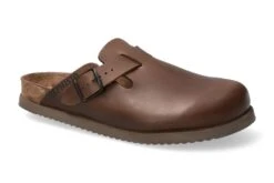 Mephisto-shop Chaussons Homme – Modèle Nathan Cuir Gras Brun Foncé