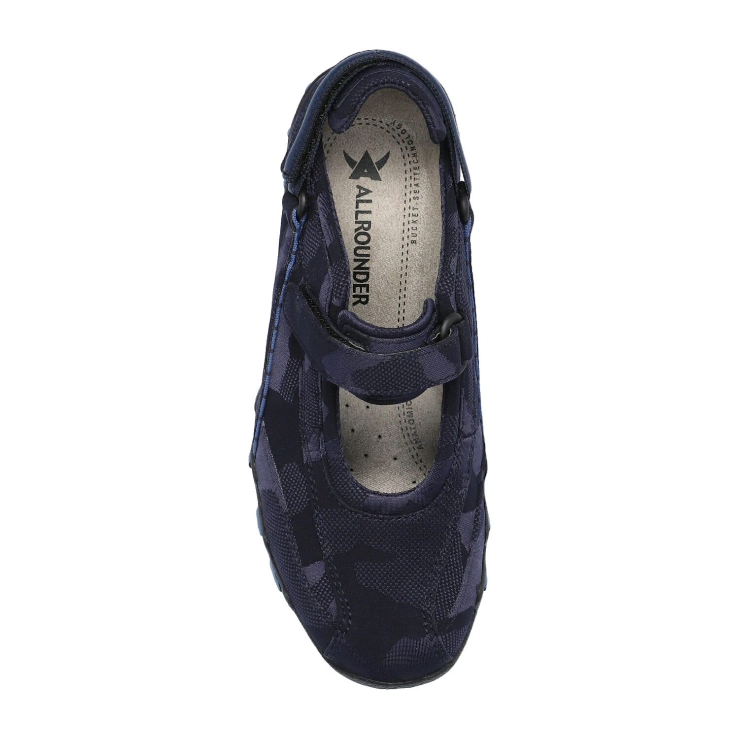 Allrounder By Mephisto Ballerines Femme – Modèle Niro Motif Bleu 2 Allrounder By Mephisto Ballerines Femme – Modèle Niro Motif Bleu – Image 2