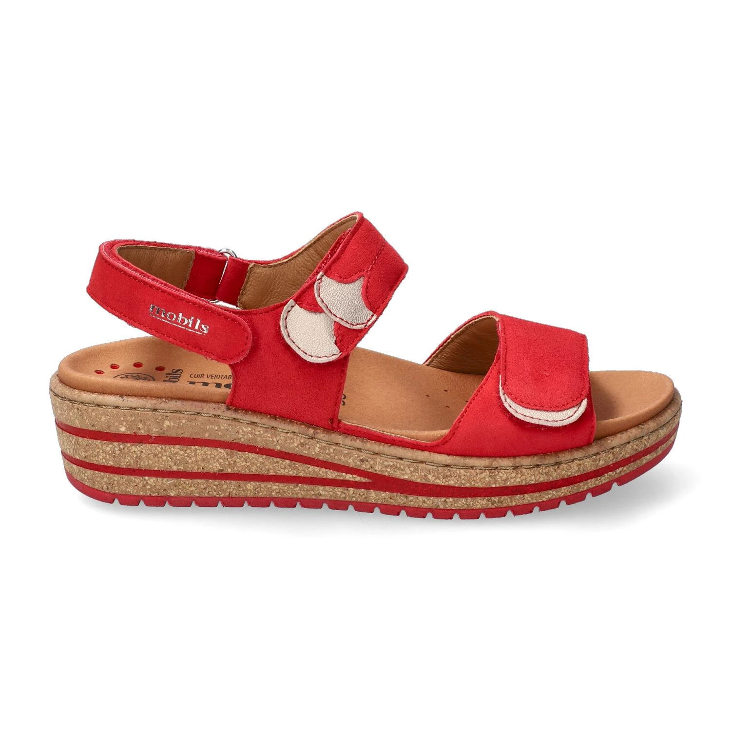 Mobils Ergonomic Mephisto Sandales Femme – Modèle Riley Rouge 2 Mobils Ergonomic Mephisto Sandales Femme – Modèle Riley Rouge – Image 2