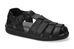 Mephisto-shop Sandales Homme – Modèle SAM Cuir Lisse Noir