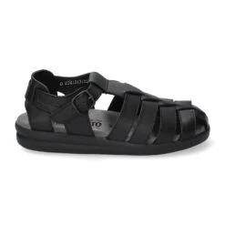 Mephisto-shop Sandales Homme – Modèle SAM Cuir Lisse Noir -Chaussure Soldes sam20384204
