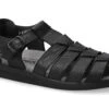 Mephisto-shop Sandales Homme – Modèle SAM Cuir Texturé Noir