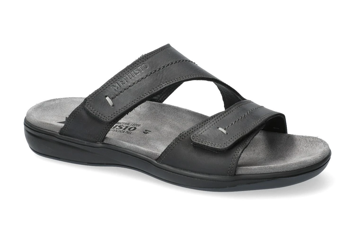 Mephisto-shop Chaussons Homme – Modèle Stan Noir 1 Mephisto-shop Chaussons Homme – Modèle Stan Noir