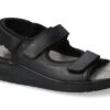 Mobils Ergonomic Mephisto Sandales Homme – Modèle Valden Cuir Gras Noir