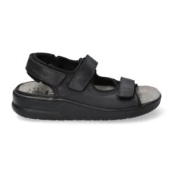 Mobils Ergonomic Mephisto Sandales Homme – Modèle Valden Cuir Gras Noir -Chaussure Soldes valden2011900204