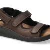 Mobils Ergonomic Mephisto Sandales Homme – Modèle Valden Cuir Gras Brun Foncé