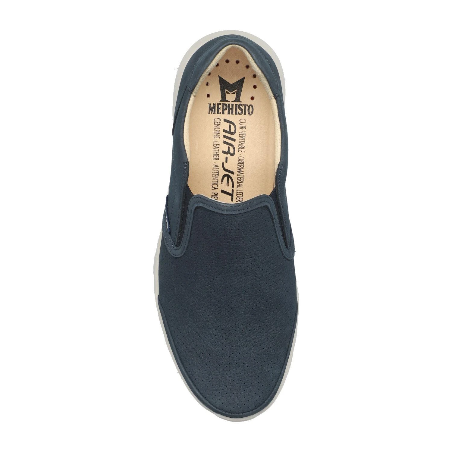 Mephisto-shop Mocassins Homme – Modèle Will Perf Bleu Jean 2 Mephisto-shop Mocassins Homme – Modèle Will Perf Bleu Jean – Image 2