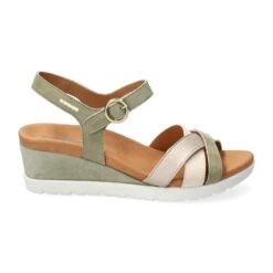 Mephisto-shop Sandales Femme – Modèle Yrena Kaki Clair -Chaussure Soldes yrena20122922012212n209553204